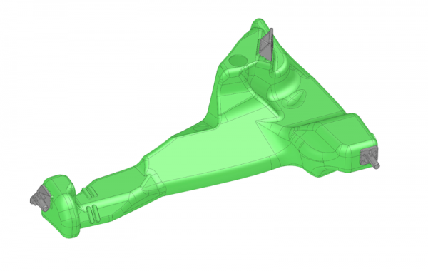 3D-data of windshield washer tank  – designed for blow moulding